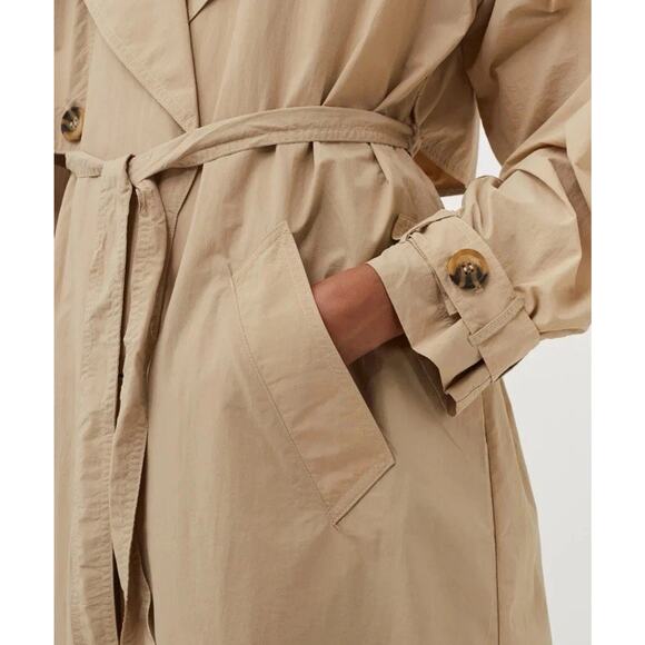 We The Free People Eastwick Trench Coat Women's Size L Beige Nylon Light NWOT - Picture 3 of 16